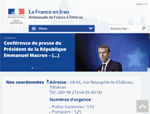 Tablet Screenshot of ambafrance-ir.org